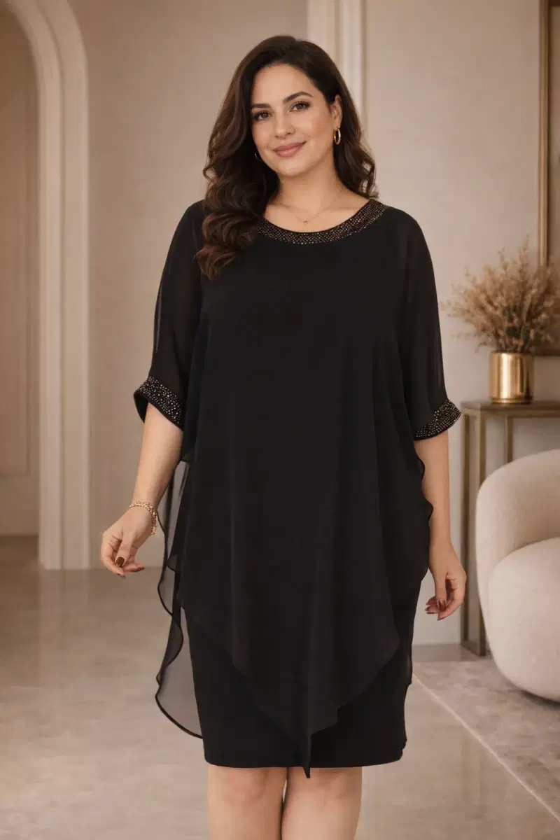 Rochie Isadora voal si strasuri