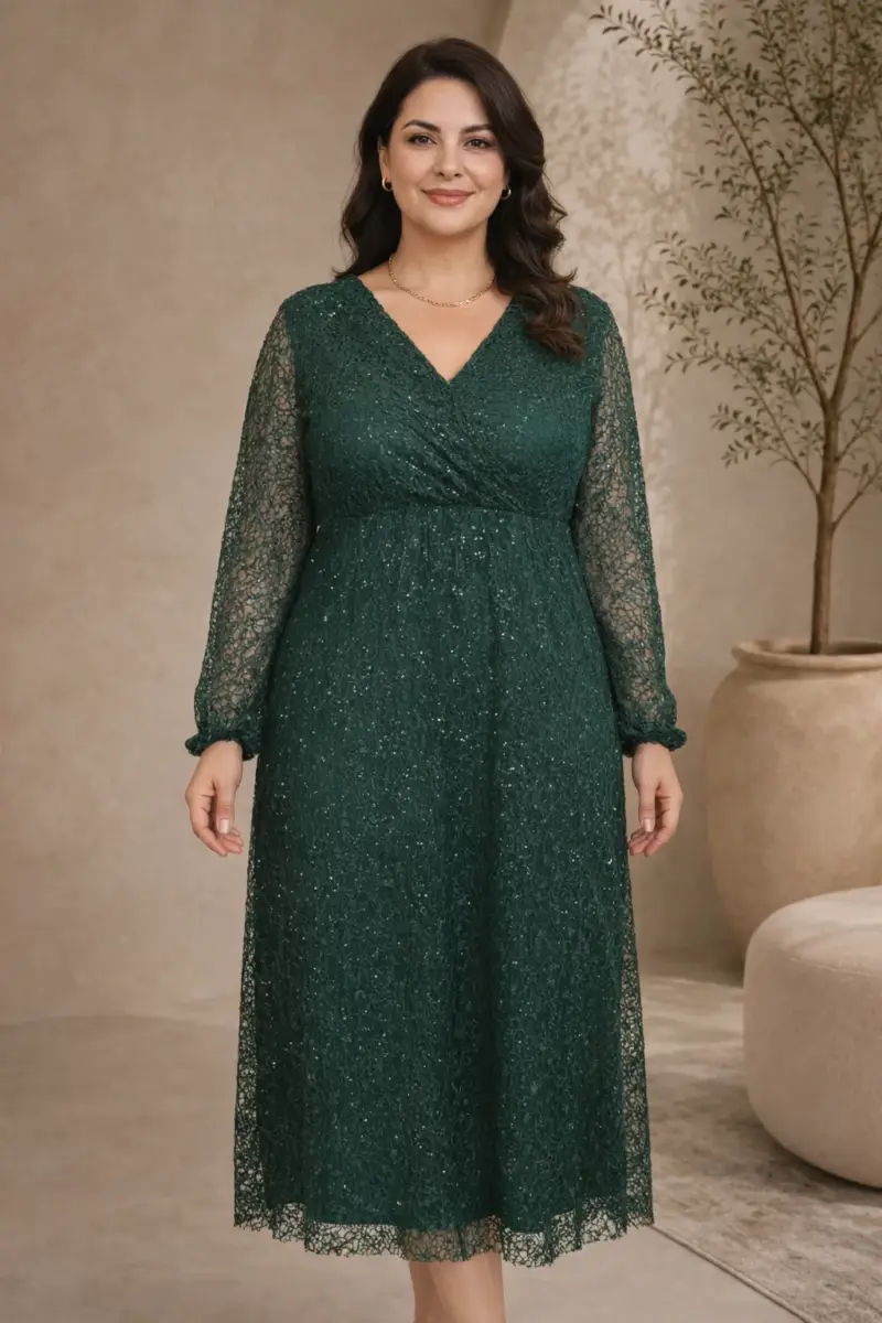 Rochie Teia Paiete Verde
