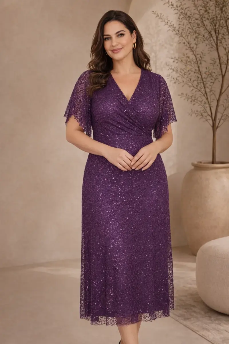 Rochie Gianina paiete mov